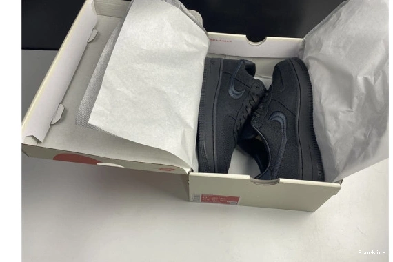 1 Low Black Air Force Stussy Nike CZ9084-001 0204